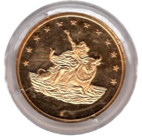 ECU Deutschland 1998 Medaille Europa auf dem Stier 