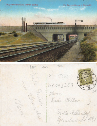 Eberswalde Large Ship Canal Berlin Stettin Railway Underpass o 1932