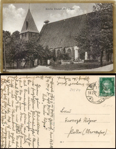 29574 Ebstorf Kreis Uelzen Kirche o 14.7.1928
