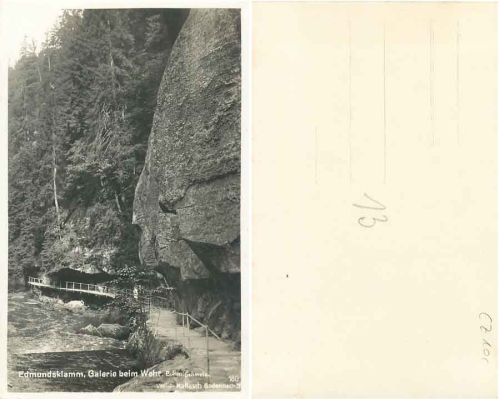 Wilde Edmundsklamm, Galerie beim Wehr, * ca. 1920