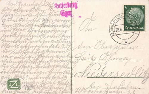 Eger Wenzelsburg Sudetengau Böhmen Cheb o 1938