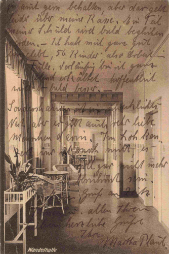 Saasa Eisenberg Thüringen Schwesternerholungsheim Wandelhalle o 1926