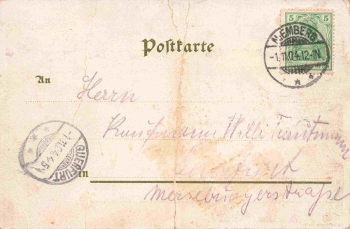 06188 Eismannsdorf Landsberg Sachsen-Anhalt Gasthaus Litho o 1904