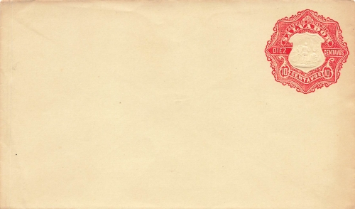 El Salvador Diez Centavos postal stationery cover around 1890 *