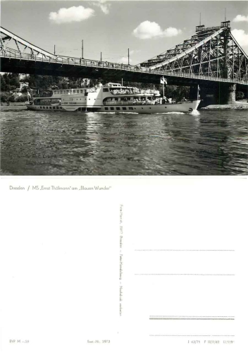 Elbe steamer "Ernst Thaelmann" in Blasewitz *1971 Hanich1973