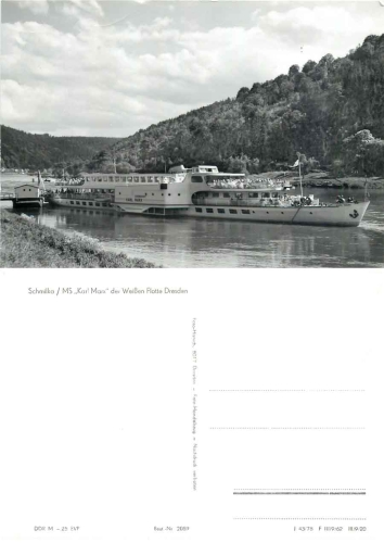 Elbe steamer "Karl-Marx" of the White Fleet in Schmilka *1978 Hanich2089