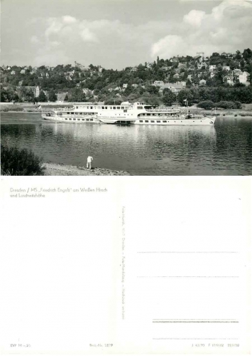 Elbe steamer MS Friedrich Engels in Dresden * 1974 Hanich2179