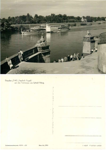 Elbe steamer MS "Friedrich Engels" in Pillnitz *1967 Hanich1981