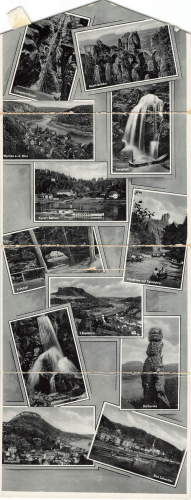 Elbsandsteingebirge 4 teilige Klappkarte o 19596