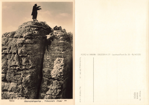 Elbe Sandstone Mountains Moenchstein Summit Climbing Rock o 1963 ​​​​​​​Publisher Hahn-Foto302