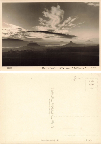 Sächsische Schweiz vom Wolfsberg * 1959 ​​​​​​​Verlag Hahn-Foto13419