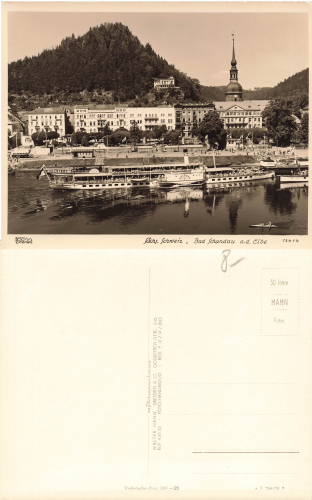 Elbdampfer "Leipzig" in Bad Schandau * 1959 ​​​​​​​Verlag Hahn-Foto13414