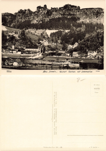 01824 Kurort Rathen mit Elbdampfer "Meissen" * 1959 ​​​​​​​Verlag Hahn-Foto11116