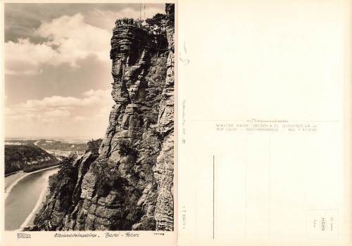 Elbe Sandstone Mountains Bastei Rocks Climbing Rocks * 1959 ​​​​​​​Publisher Hahn-Foto11108