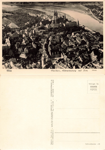 01662 Meissen Luftaufnahme * 1950 ​​​​​​​Verlag Hahn-Foto10069