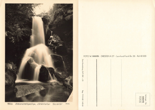 Elbsandsteingebirge Lichtenhainer Wasserfall * 1964 ​​​​​​​Verlag Hahn-Foto3453