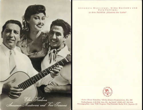 Elma Karlowa, Annunzio  Mantovani und Victor Torriani Progress Film Vertrieb, Nr. 282