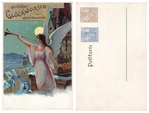 Engel mit Posaune Eine feste Burg ist unser Gott Privatganzsache PP18C2 1901