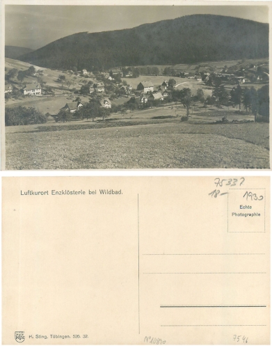 75337 Enzklosterle bei Wildbad  *ca. 1930