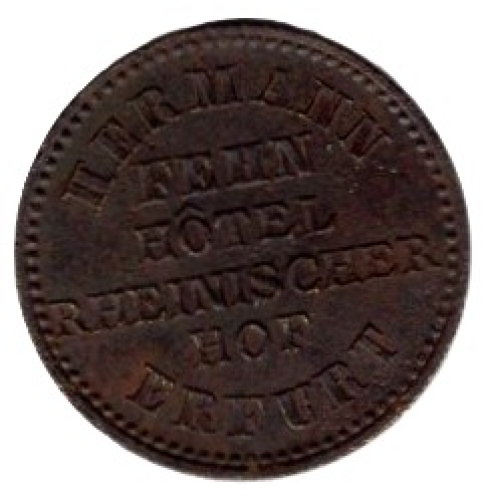 Erfurt Hotel Rheinischer Hof 1888 RS Friedrich III