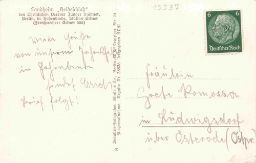 15537 Erkner Hohenbinde  Fliegeraufnahme gebraucht um 1940
