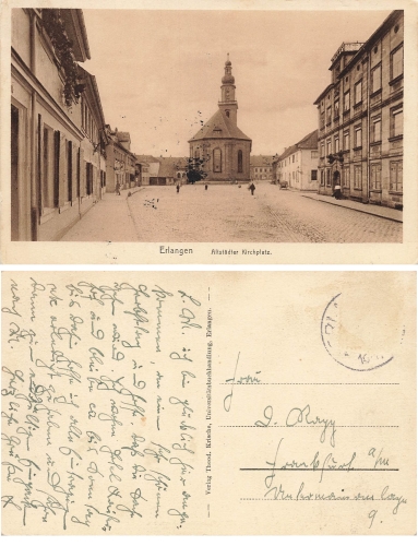 Erlangen Altstadter Kirchplatz o ca. 1920