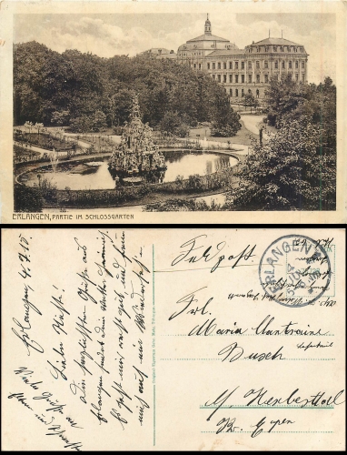Erlangen Castle Garden on July 4th, 1915