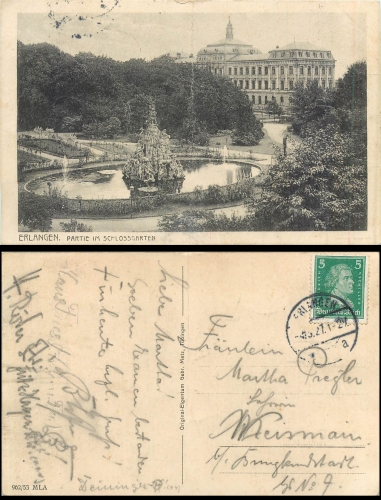 Erlangen Schlossgarten o 4.5.1927