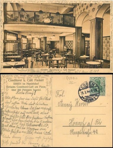 Essen Conditorei Cafe Paskert o 26.03.1914