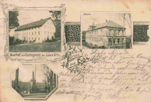 Euba Chemnitz Gasthof Lehngericht o 1903