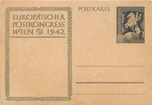 European Postal Congress Vienna 1942 postal stationary *