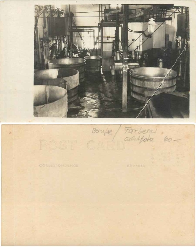 Färberei Wäscherei Echtfotokarte * ca. 1910