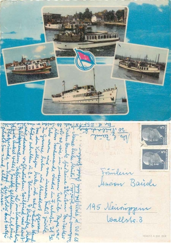 Passenger shipping Stralsund "White Fleet" o 20.6.1968