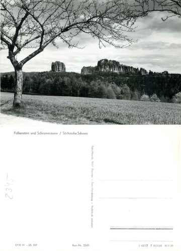 01814 Falkenstein and Schrammsteine ​​climbing rocks Saxon Switzerland *1977 Hanich2345