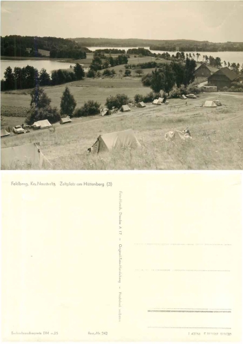 17258 Feldberg Mecklenburg Zeltplatz am Hüttenberg (3) *1964 Hanich0262