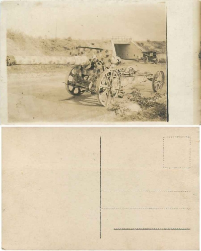 Field howitzer German Army WW1 real photo around 1916