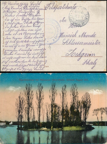 Feldpost Zeppelin Luftschiffer-Abteilung 4 o 11.1.1917