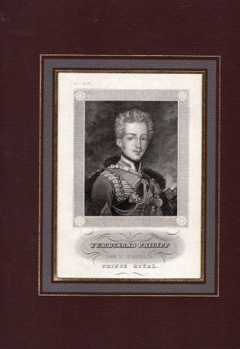 Ferdinand Philipp Dug D Orleans original steel engraving around 1850