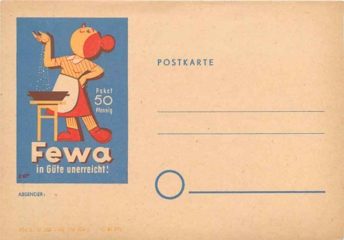 Fewa detergent advertising DDR advertising *ca. 1960