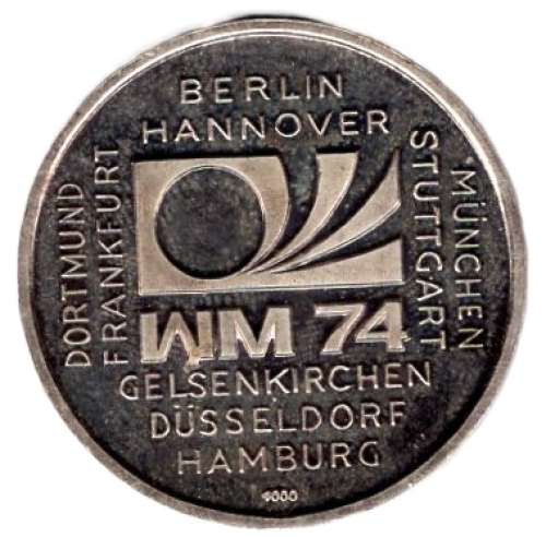 Fifa 1974 Fußballweltmeisterschaft in Deutschland Silbermedaille 
