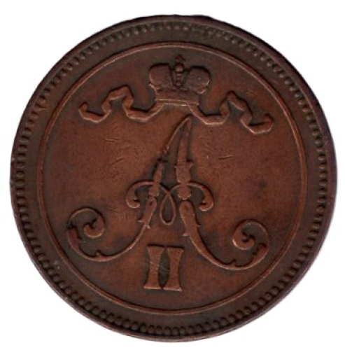 Finland 10 Penniä 1867 Alexander II of Russia