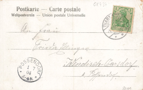 01737 Foerdergersdorf Kurort Hartha Tharandt o 1904