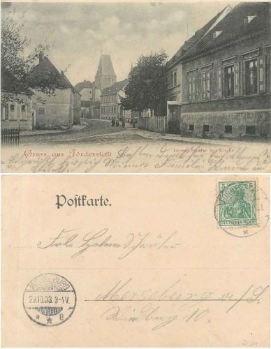 39443 Foerderstedt Grosse Strasse o 29.10.1903