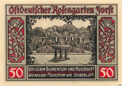 Forst Lausitz emergency money note, 1921