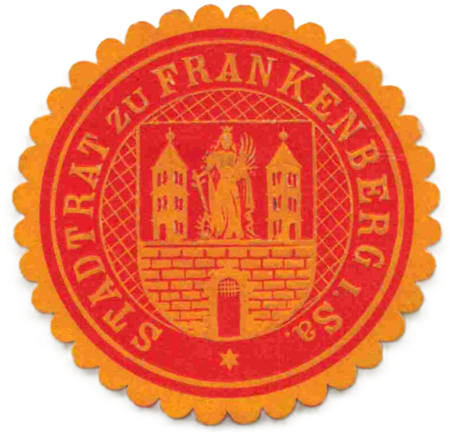 Frankenberg Sachsen Siegelmarke um 1920