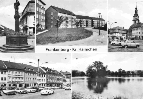 Frankenberg Sachsen Mehrbildkarte o 1981