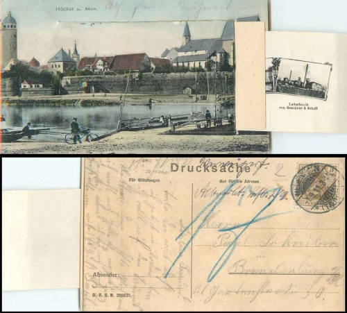 Frankfurt Main Hoechst with Leporello o 1.9.1911