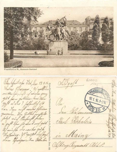 Frankfurt Main Bismarckdenkmal *ca. 1920