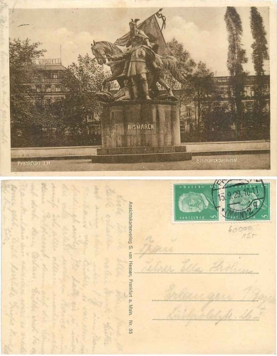 Frankfurt Main Bismarckdenkmal o 15.9.1929