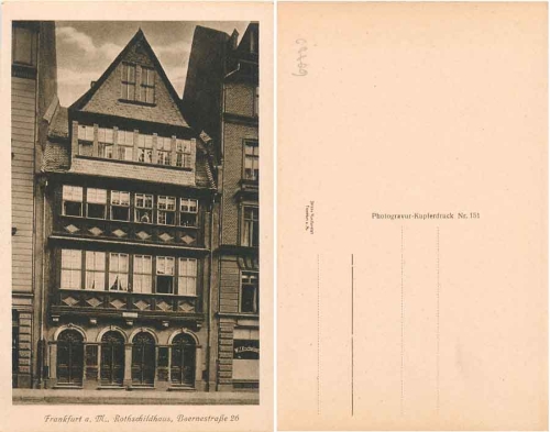 Frankfurt Main Rothschildhaus Boernerstrasse 26 * ca. 1925